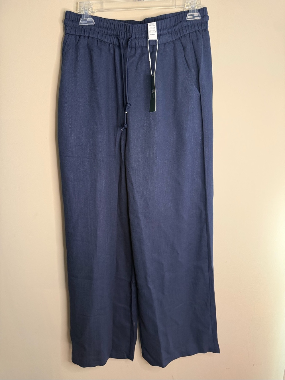 Halara NWT Size M Navy Blue Wide Leg Drawstring Pull-On Pants